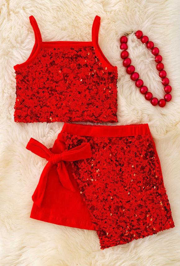 (Pre-Sale) (New) Red Sequin Set (3 to 5 business Days)