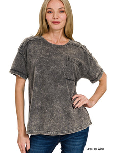 (New) 2 Piece Acid Wash Comfy Short Set ( 2 Colors)