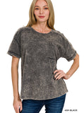(New) 2 Piece Acid Wash Comfy Short Set ( 2 Colors)