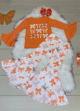 (New) Rust Bell Sleeve Bow Set
