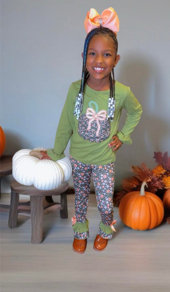 (New) Floral Embroidery Pumpkin Set