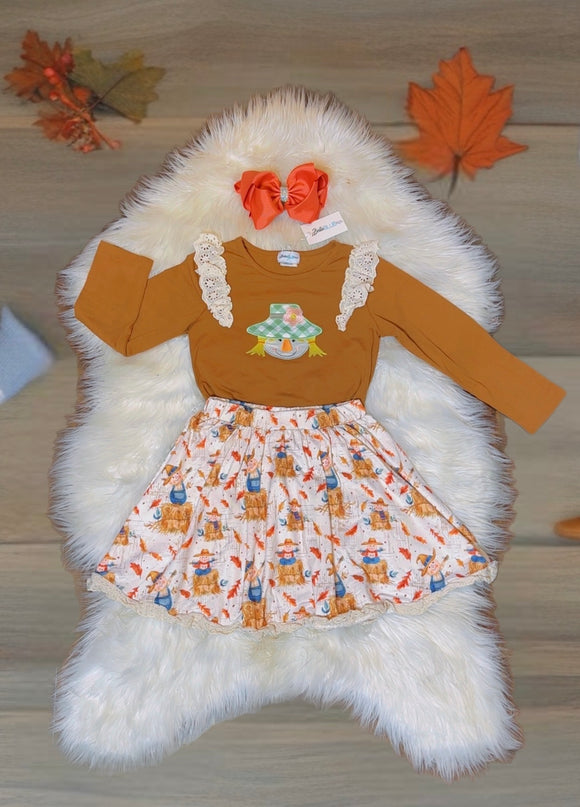 (New) Scarecrow Embroidery Skirt Set