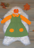 (New) 2 piece Embroidery Pumpkin Dress